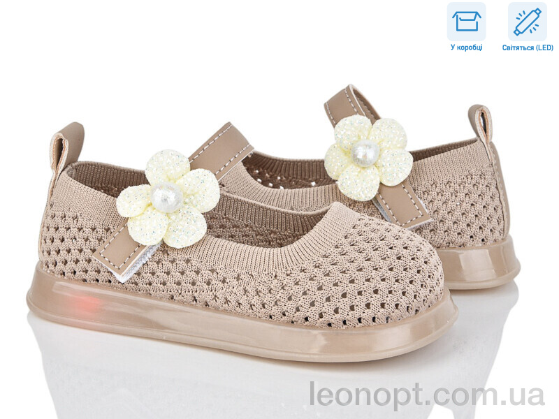 Туфлі Poni kids B691 khaki LED