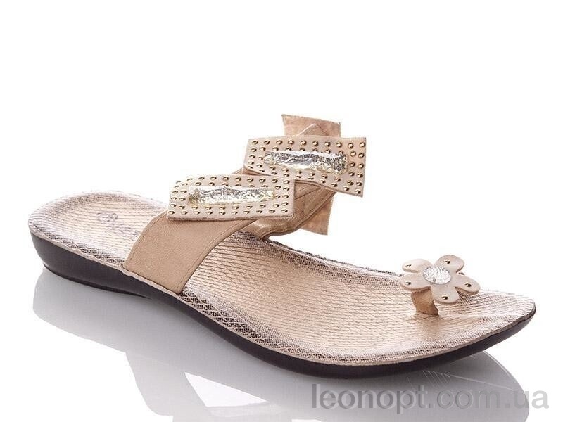 Шлепки DeMur W07200-beige