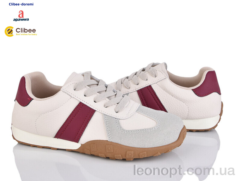 Кроссовки Clibee-Doremi DB3501-1 beige-wine