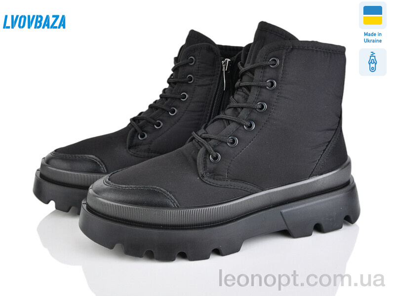 Черевики Lvovbaza Progress 5409 фліс-хутро чорний