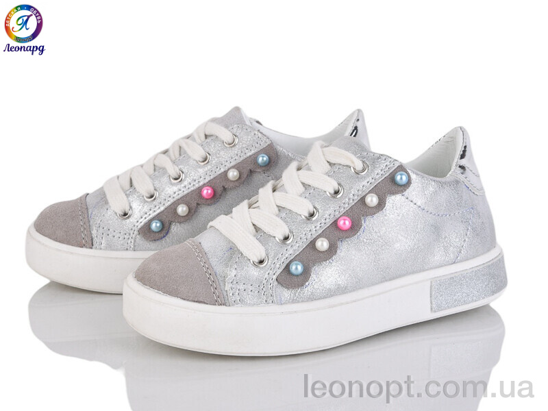 Кроссовки Леопард A21 silver