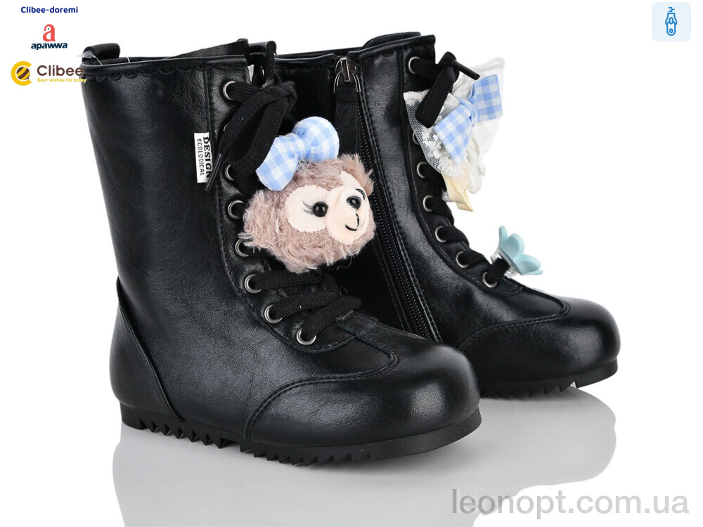 Чоботи Clibee-Doremi A61196 black фліс