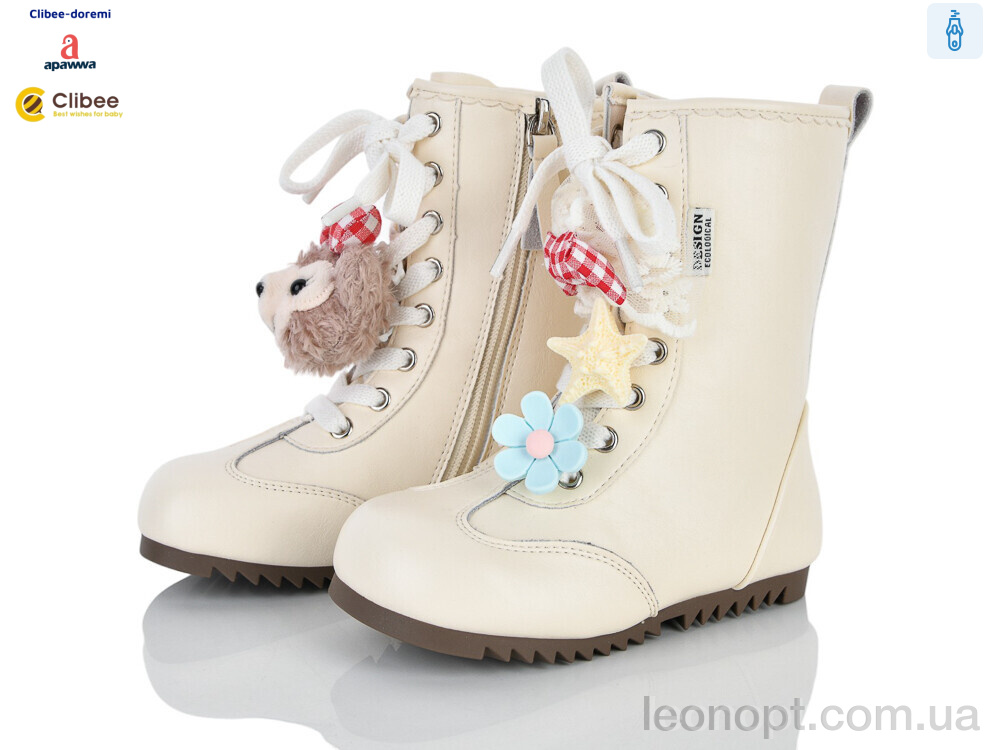 Чоботи Clibee-Doremi A61196 beige фліс