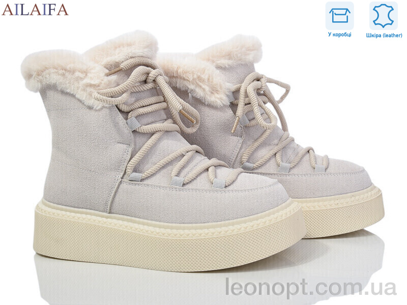 Угги Ailaifa M021-1 grey-white
