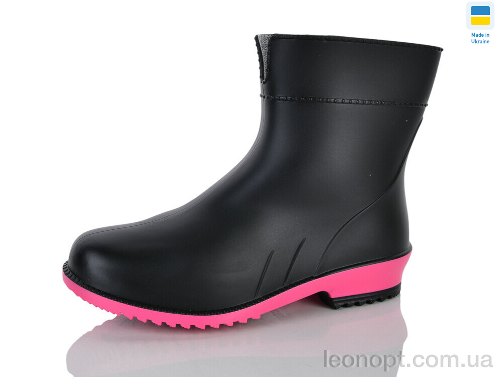 Гумове взуття Lot Shoes Чобіт резина короткий чорний