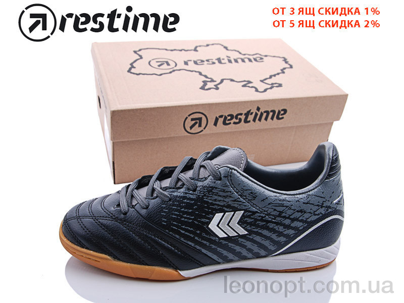 Футбольне взуття Restime DWO18093 black-grey-silver