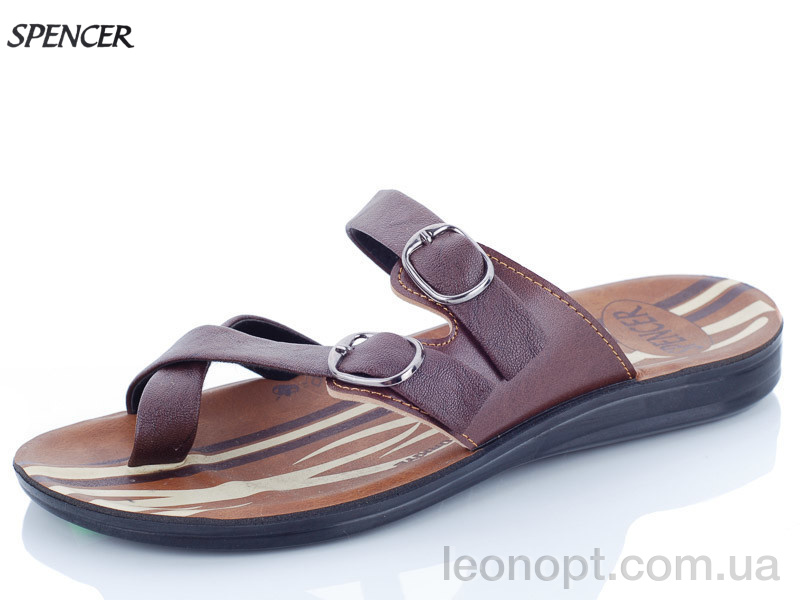 Шльопанці Spencer 3325 коричневый