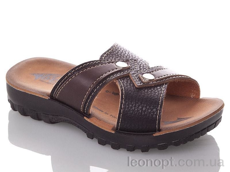 Шлепки DeMur B709-black-brown