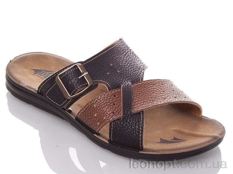 Шлепки DeMur M6835 black-camel