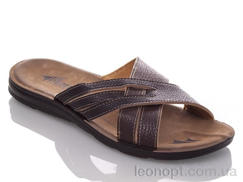 Шлепки DeMur M6836 black-brown