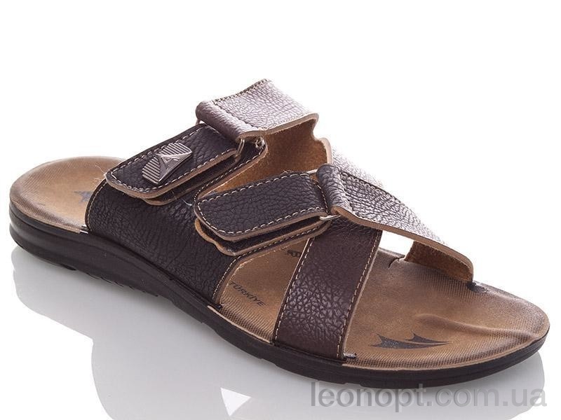 Шлепки DeMur M6842 black-brown