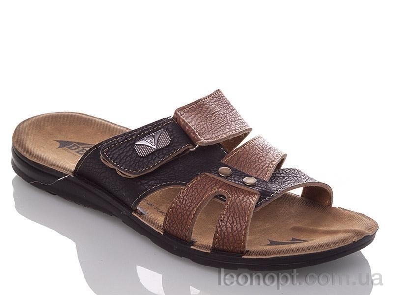 Шлепки DeMur M6843 camel-black