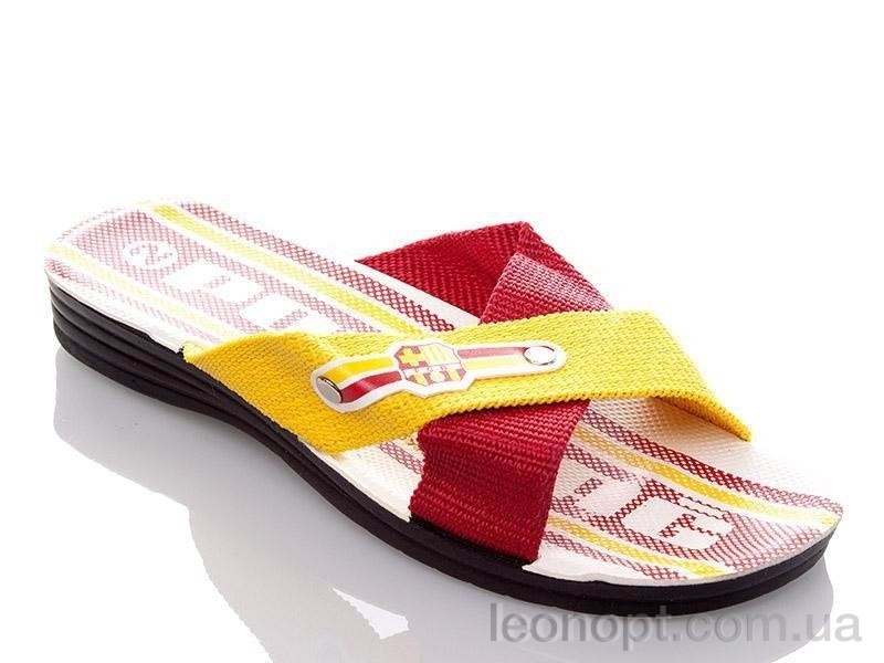 Шлепки DeMur MBars yellow-red