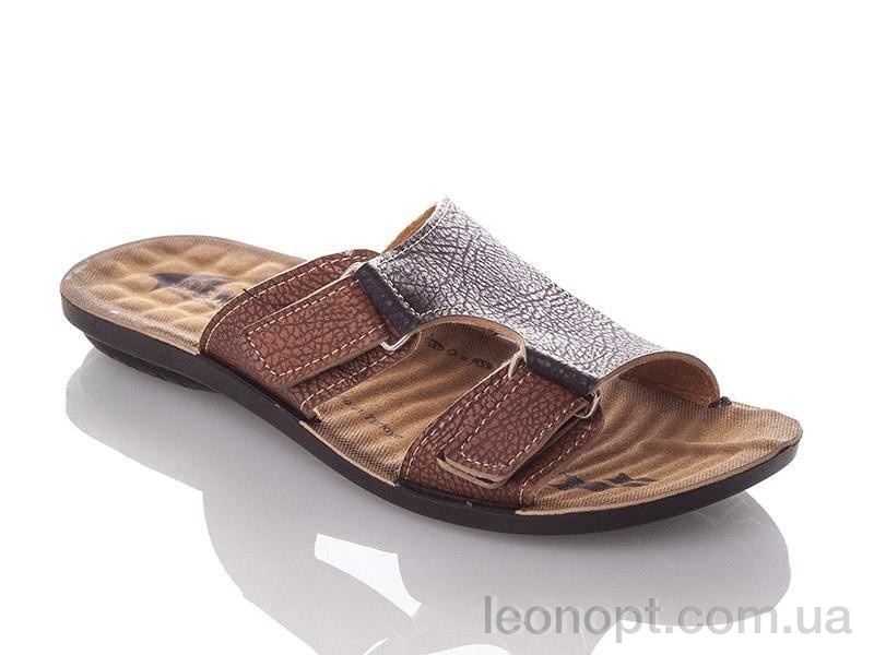 Шлепки DeMur P5320 black-camel