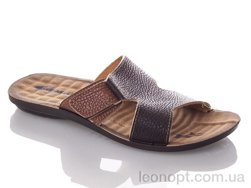 Шлепки DeMur P5321 black-camel