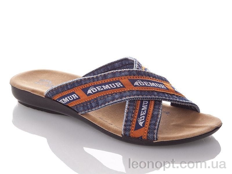 Шлепки DeMur W3065-blue orange