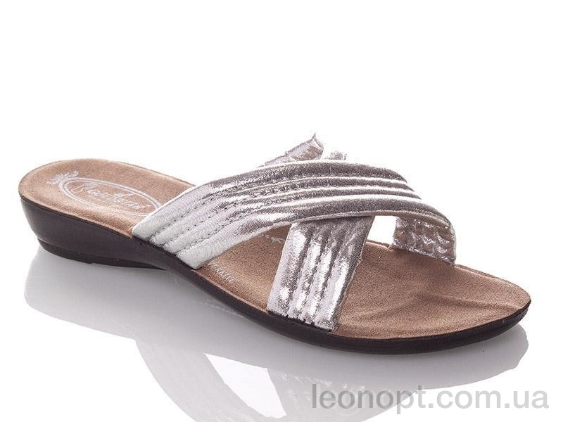 Шлепки DeMur W7153-silver