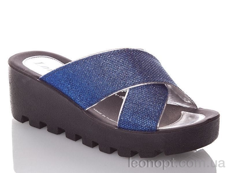 Шлепки DeMur W777-18-blue-silver
