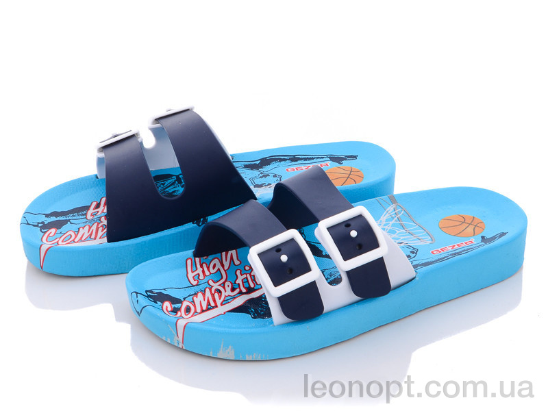 Шлепки Violeta 11378 white-blue