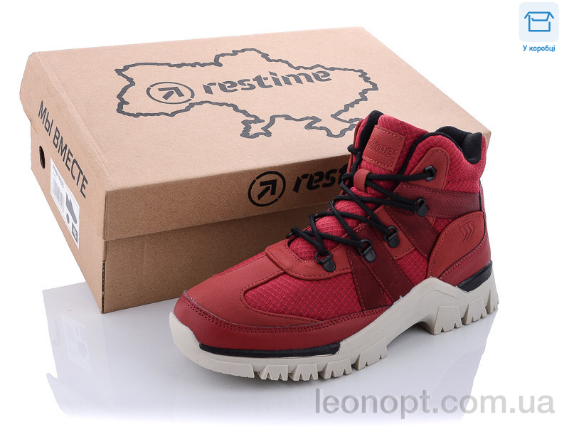 Кросівки Restime SW021333 d.red-black