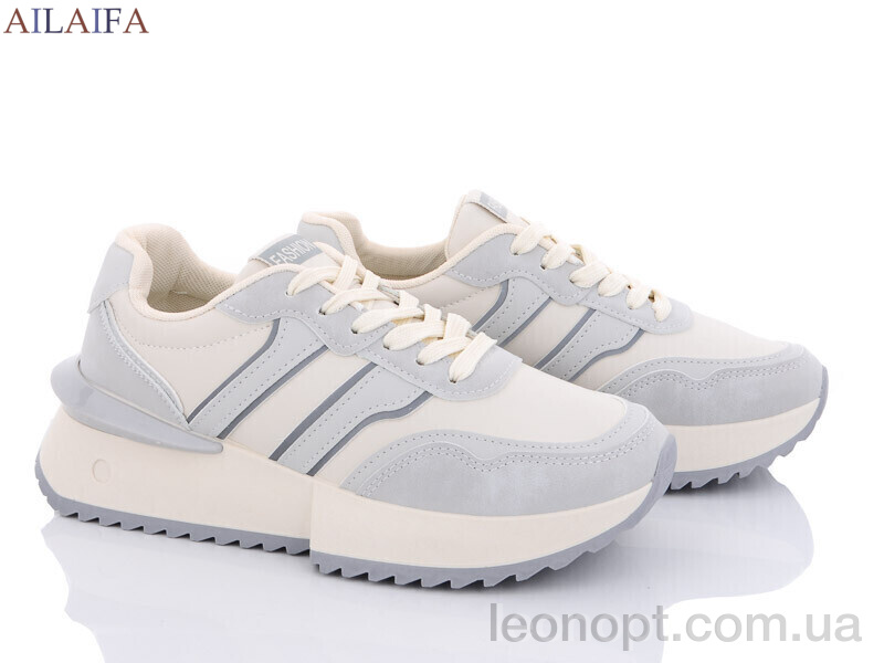 Кроссовки Ailaifa A869 beige-grey