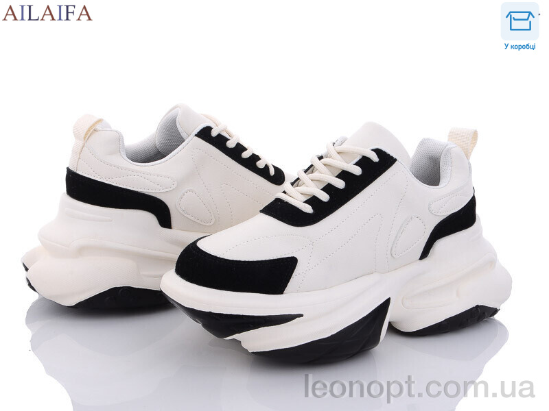 Кроссовки Ailaifa 8202 beige-black