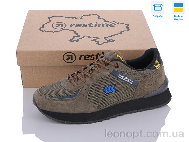 Кросівки Restime EMB24029 khaki