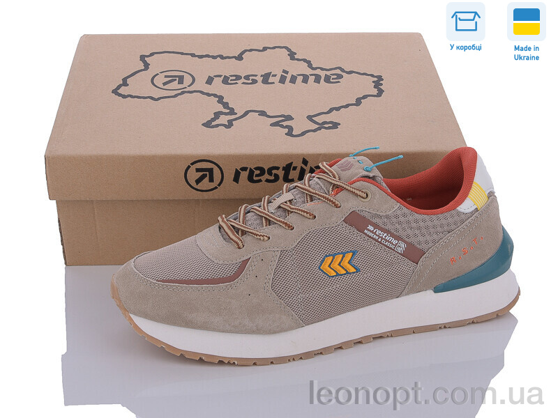 Кросівки Restime EMB24029 camel-orange