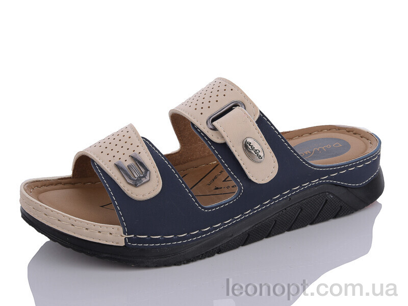 Шлепки Sali-2 502-03 blue-beige