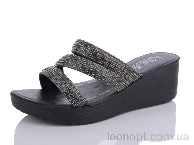 Шлепки Sali-2 0938 black-silver