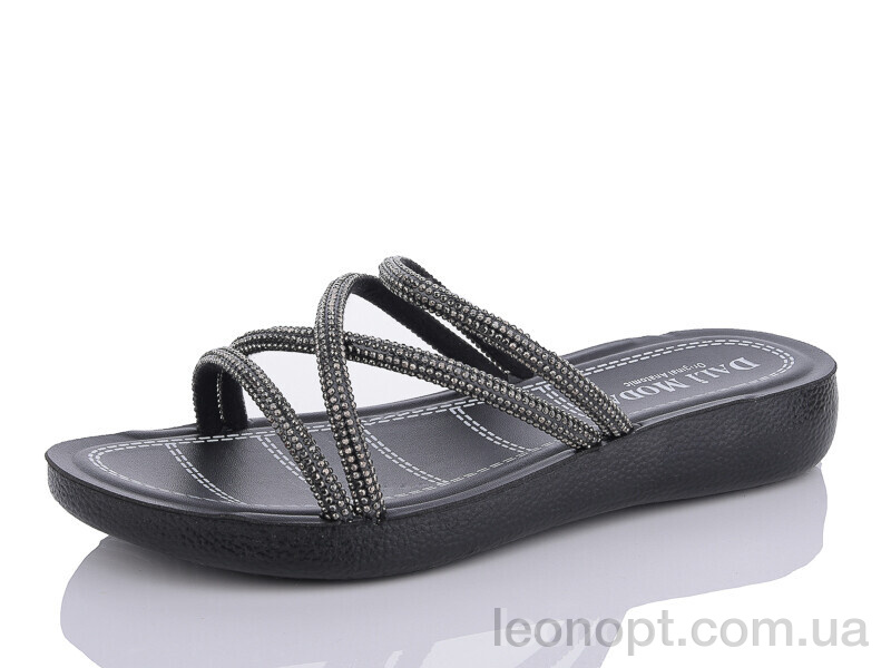 Шльопанці Sali-2 8127 black-silver