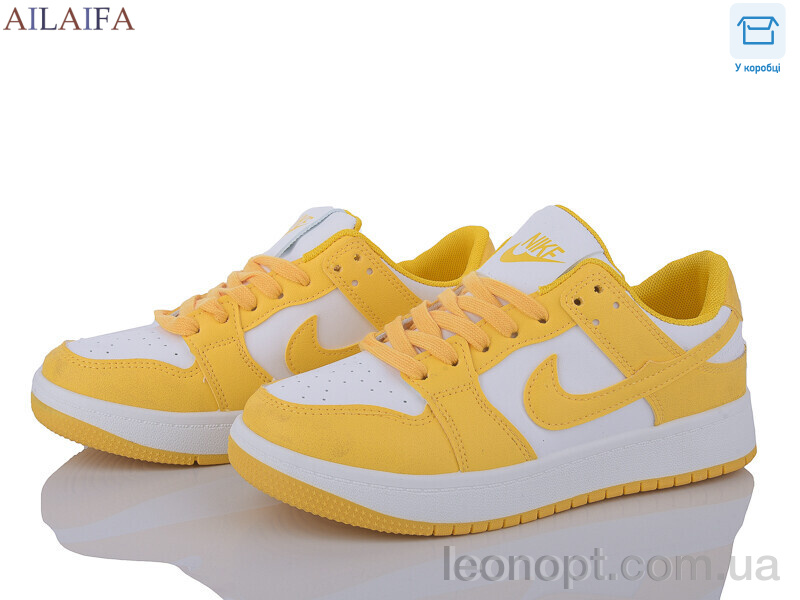 Кроссовки Ailaifa AJ06 white-yellow