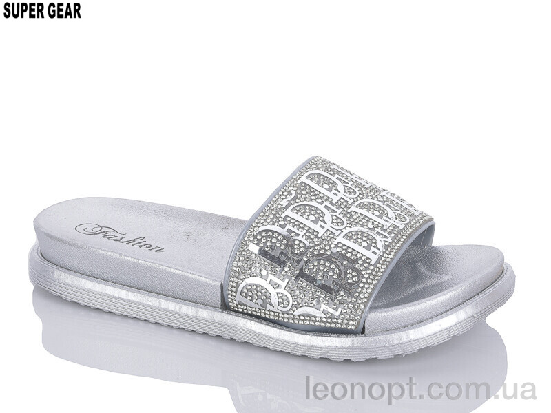 Шлепки Super Gear S888 silver