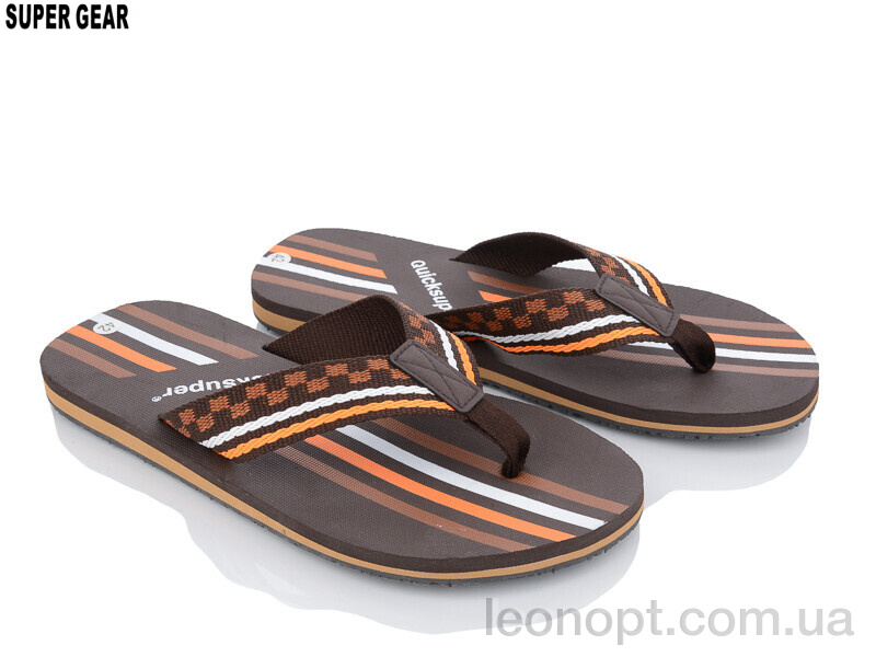 Шлепки Super Gear V768 brown