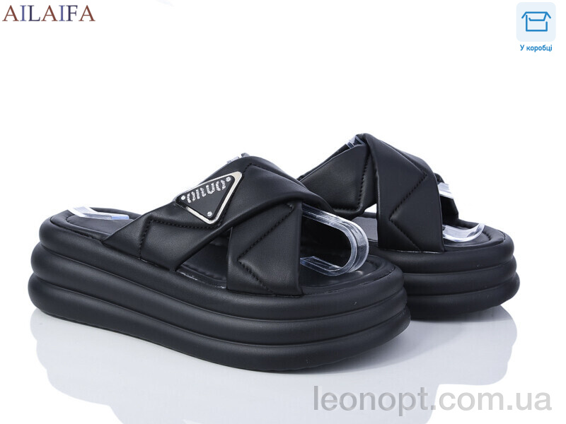 Шлепки Ailaifa 7019 all black