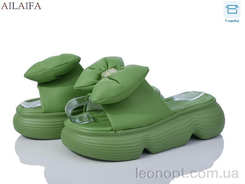 Шлепки Ailaifa 7053 green