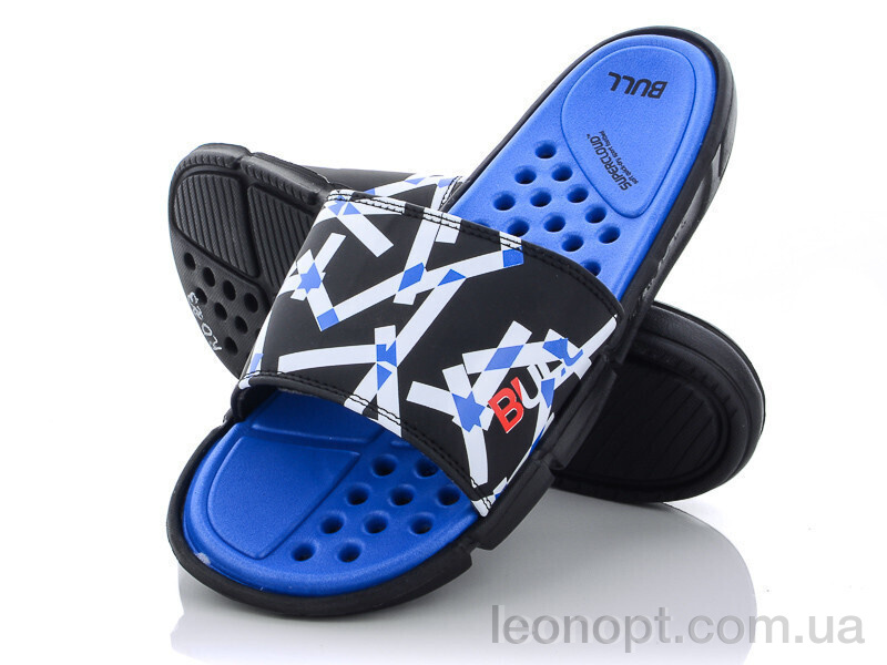Шльопанці Obuvok R023  black-blue