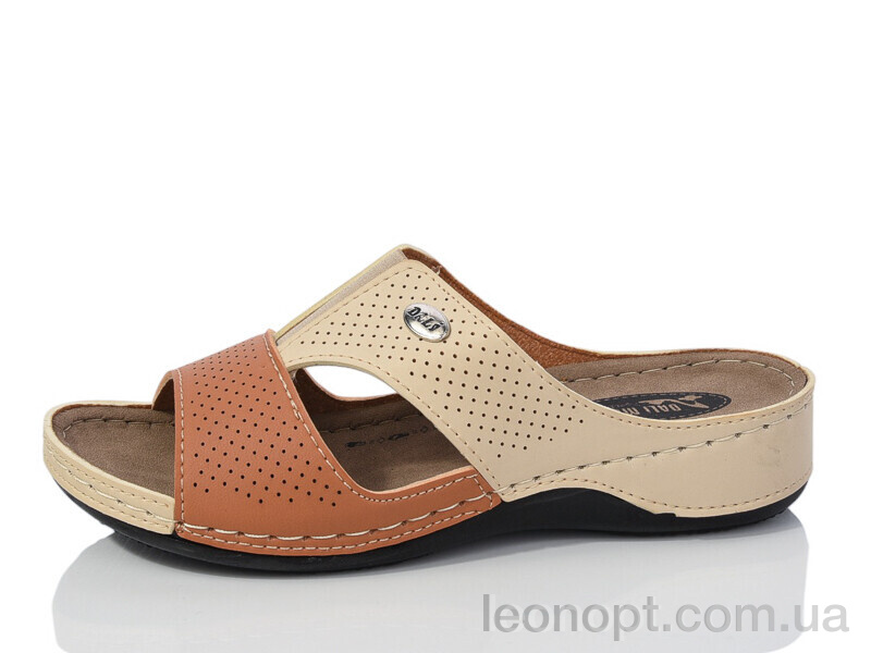 Шльопанці Sali-2 D411 beige-camel