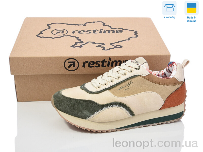 Кросівки Restime JW024373 beige-khaki